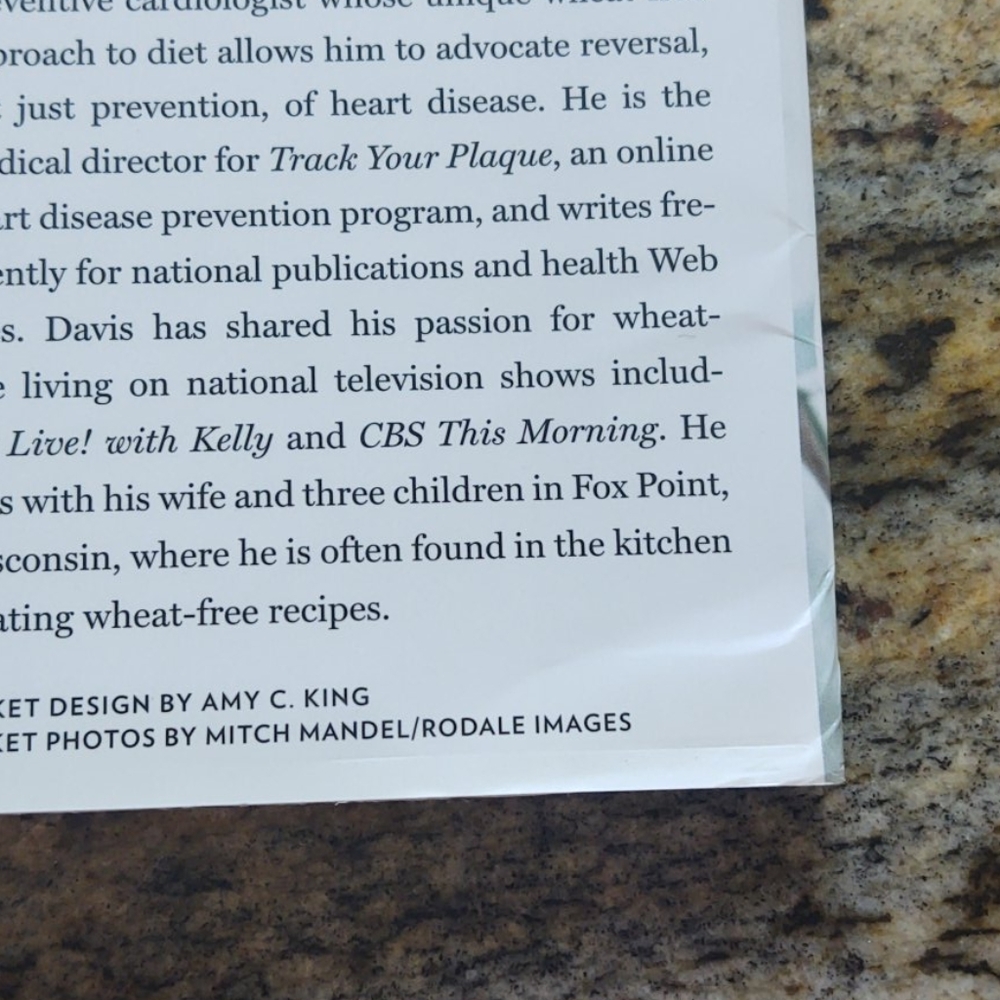 William Davis WHEAT BELLY hard cover cookbook - Picture 6 of 16